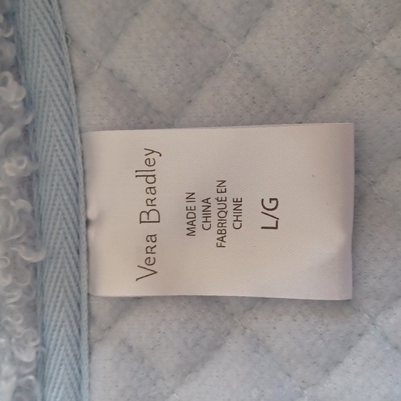 Vera Bradley Perennials Misty Surf Teddy Fleece Pullover ** SZ L - Picture 7 of 9